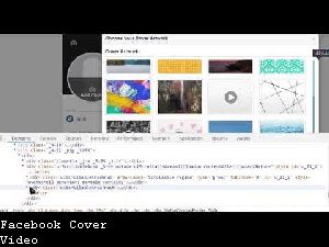 Facebook Cover Only Allows Video