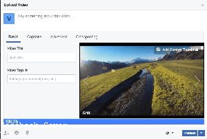 Facebook Page Cover Set to Just Video