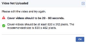 Why Won't Facebook Allow a Video as Your Profile Cover