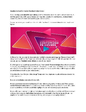 Facebook Cover Size Video